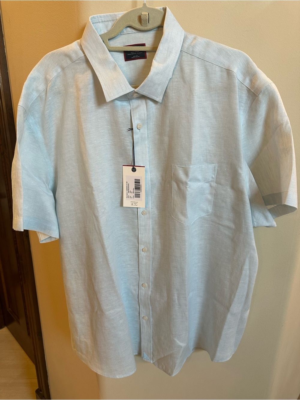 UNTUCKit Men's Pale Blue Short-Sleeve Button-Down Shirt